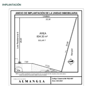 VENTA DE TERRENO EN URB ALMANGLA VIA A LA COSTA